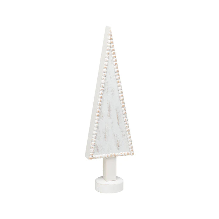 Chippy Wooden Christmas Tree w/Beaded Edge