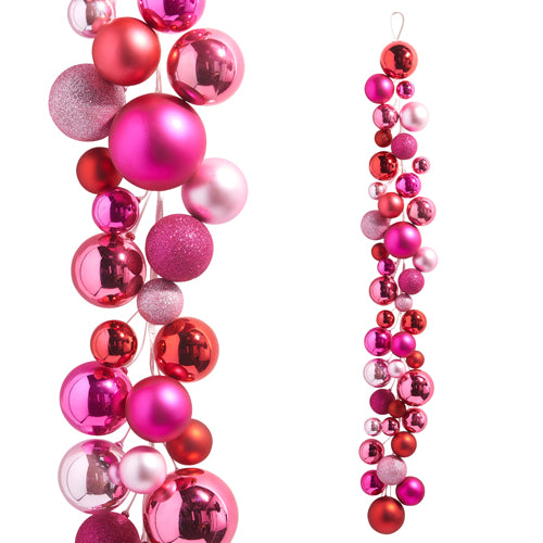 4' Pink And Pink Garland