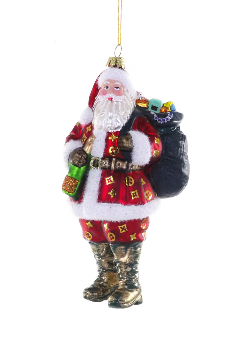 Luxe Santa In Red Ornament