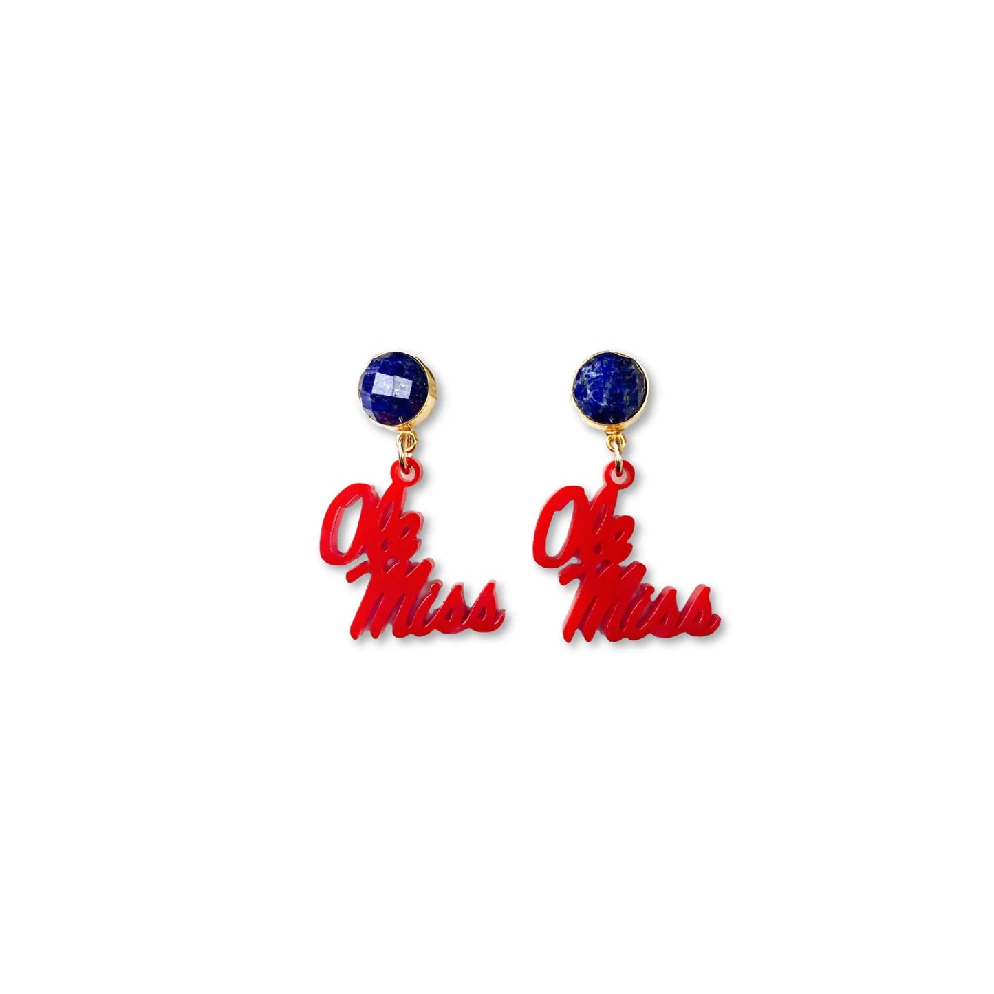 Ole Miss Mini Red Logo Earrings