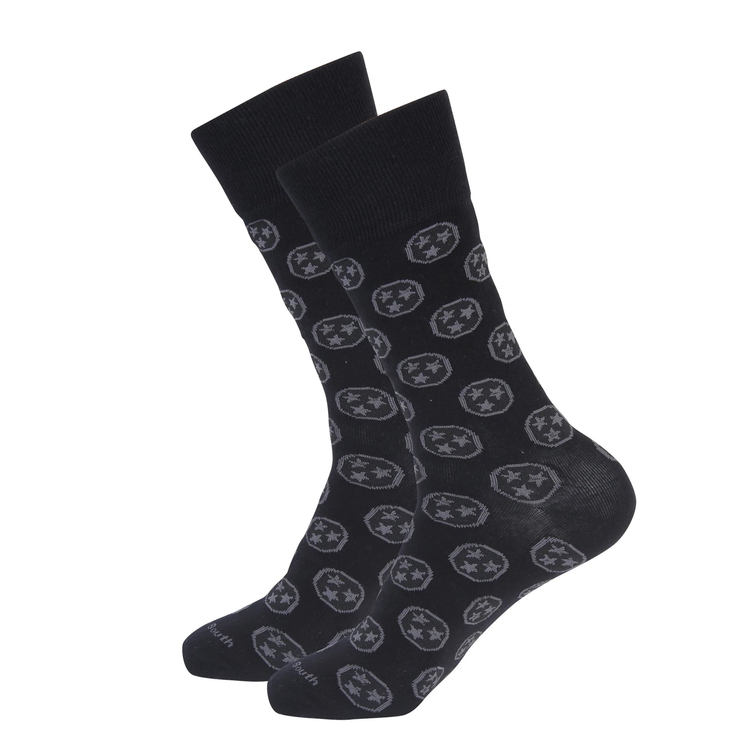 Black/Grey Tri Star Socks