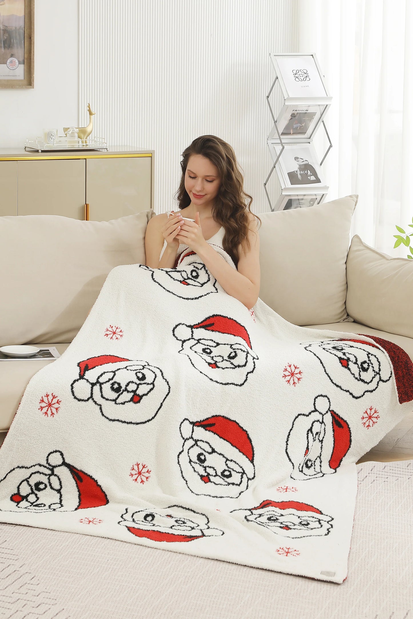 Cozy Blanket Santa Pattern