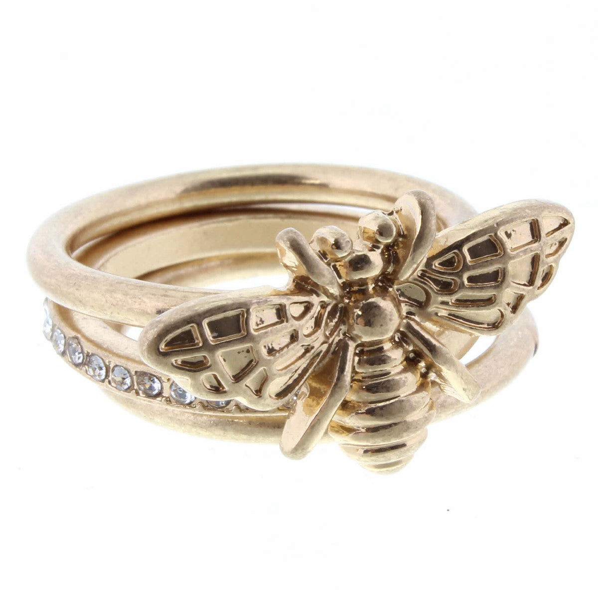 Gold 3 Layer Stackable Ring