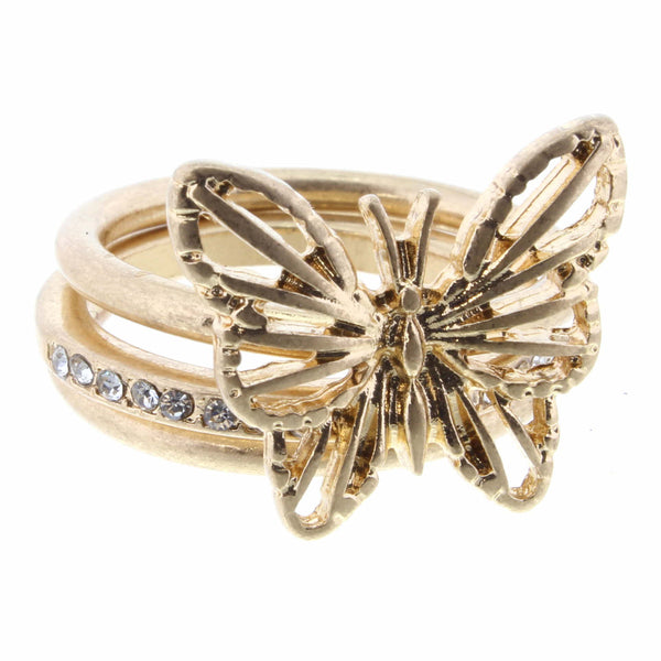 Gold 3 Layer Stackable Ring