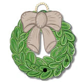 DK Mocha Bow Wreath Door Hanger