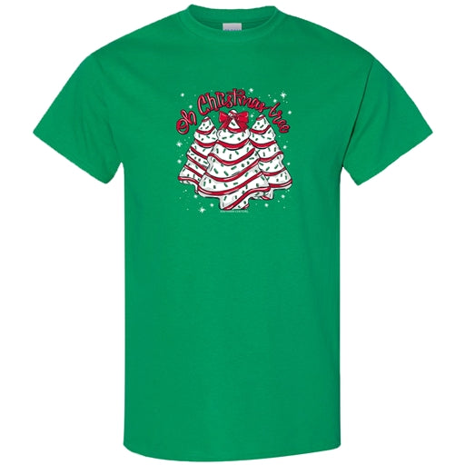 SC Soft Oh Christmas Tree Front Print - Irish Green