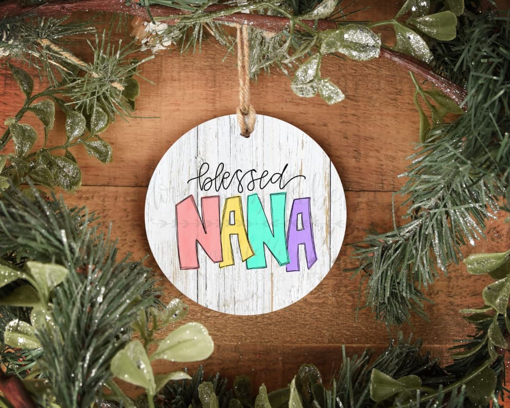 Blessed 5in Wood Ornament