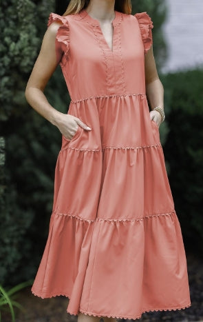 Dress Kari Coral Mary Square