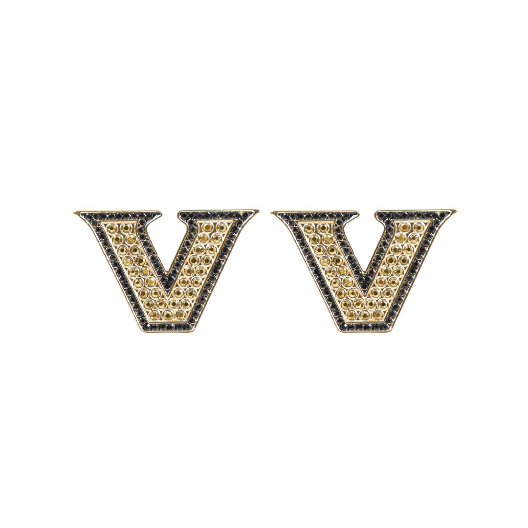 Vanderbilt Pavé Logo Studs
