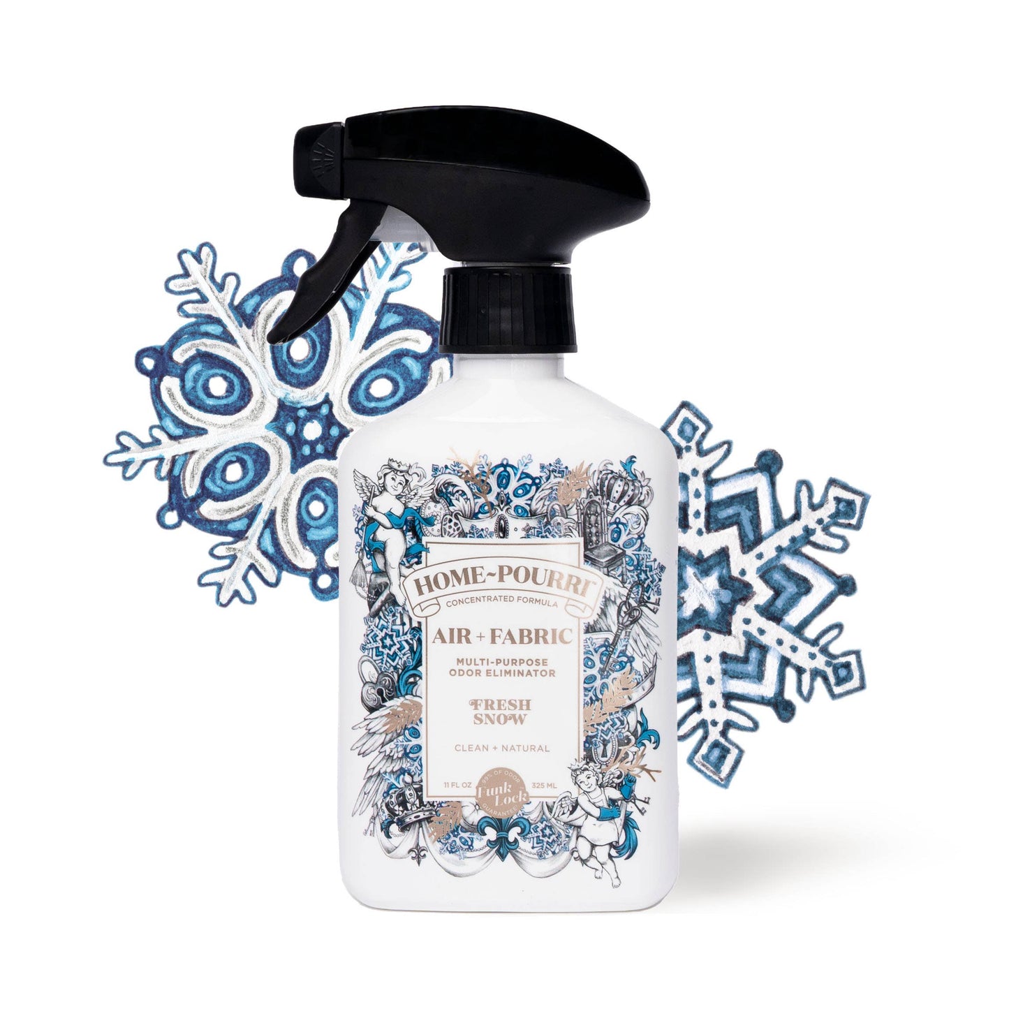 ~Pourri - Home~Pourri Fresh Snow Air + Fabric Odor Eliminator, Holiday