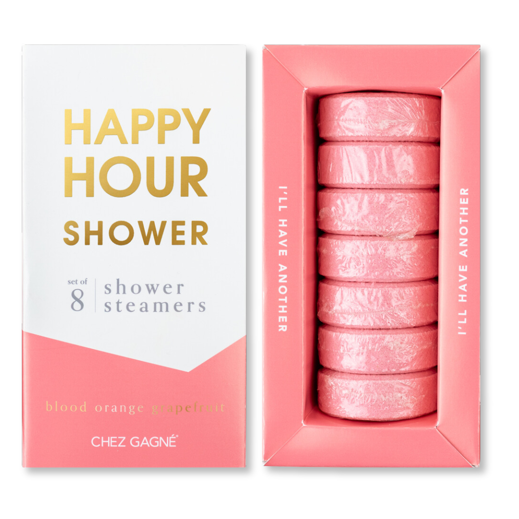 Chez Gagné - Happy Hour Shower Shower Steamers - Blood Orange Grapefruit - Set of 8 Tabs