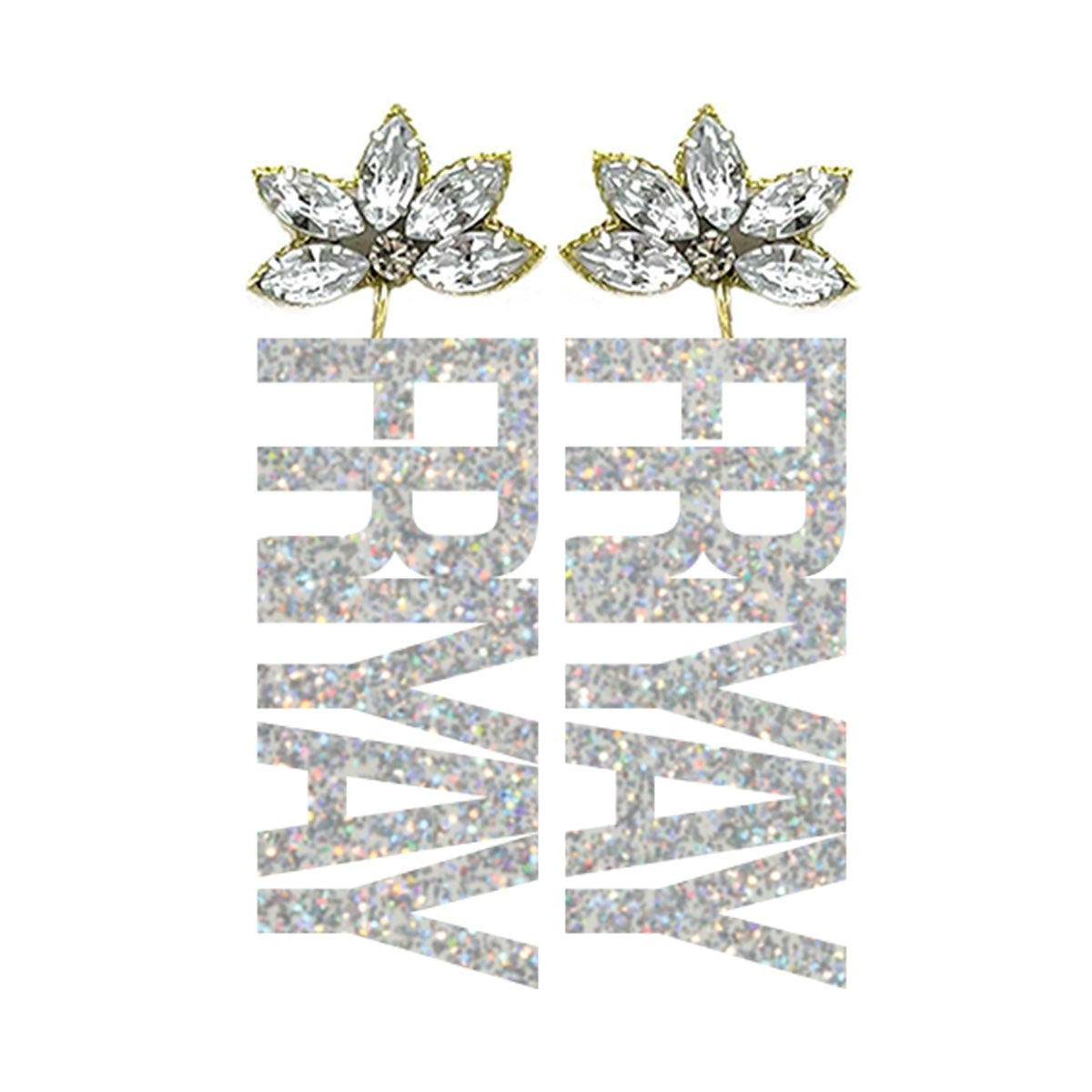 Fri-Yay Holographic Glitter Acrylic Earrings