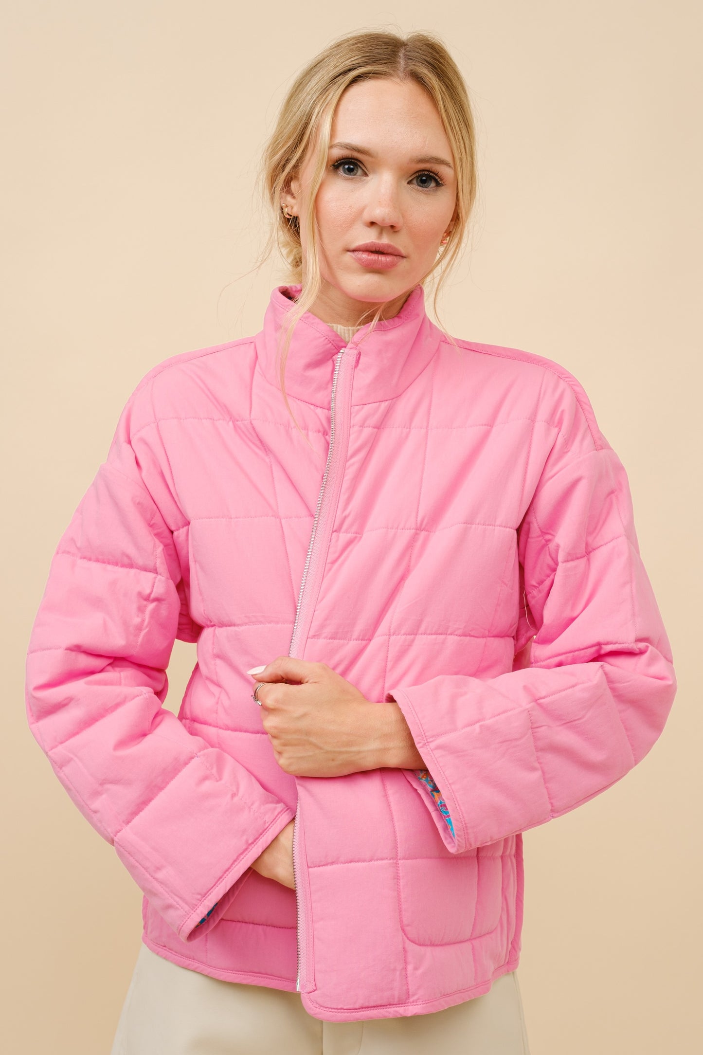 Floral Reversible Quilted Jacket