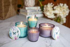 Butterflies & Hummingbirds Bowl w/ Lid