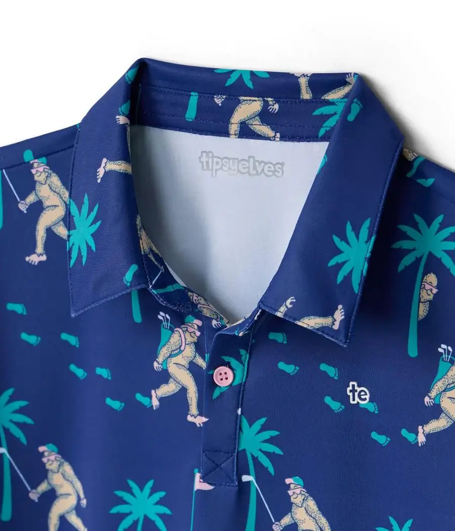Tipsy Elves - Bigfoot Bogey Golf Polo - Kid's Youth Polo Shirt: L (10)