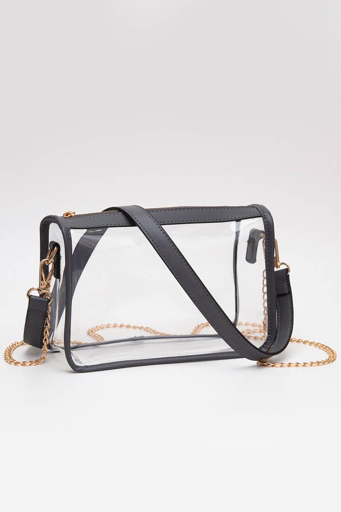 Hana - Clear Rectangle Stadium Concert Crossbody Bag