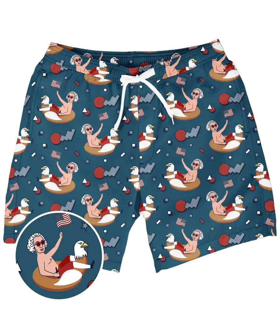 Tipsy Elves - Founding Floater Stretch Swim Trunks - Men's Bathing Suit: L