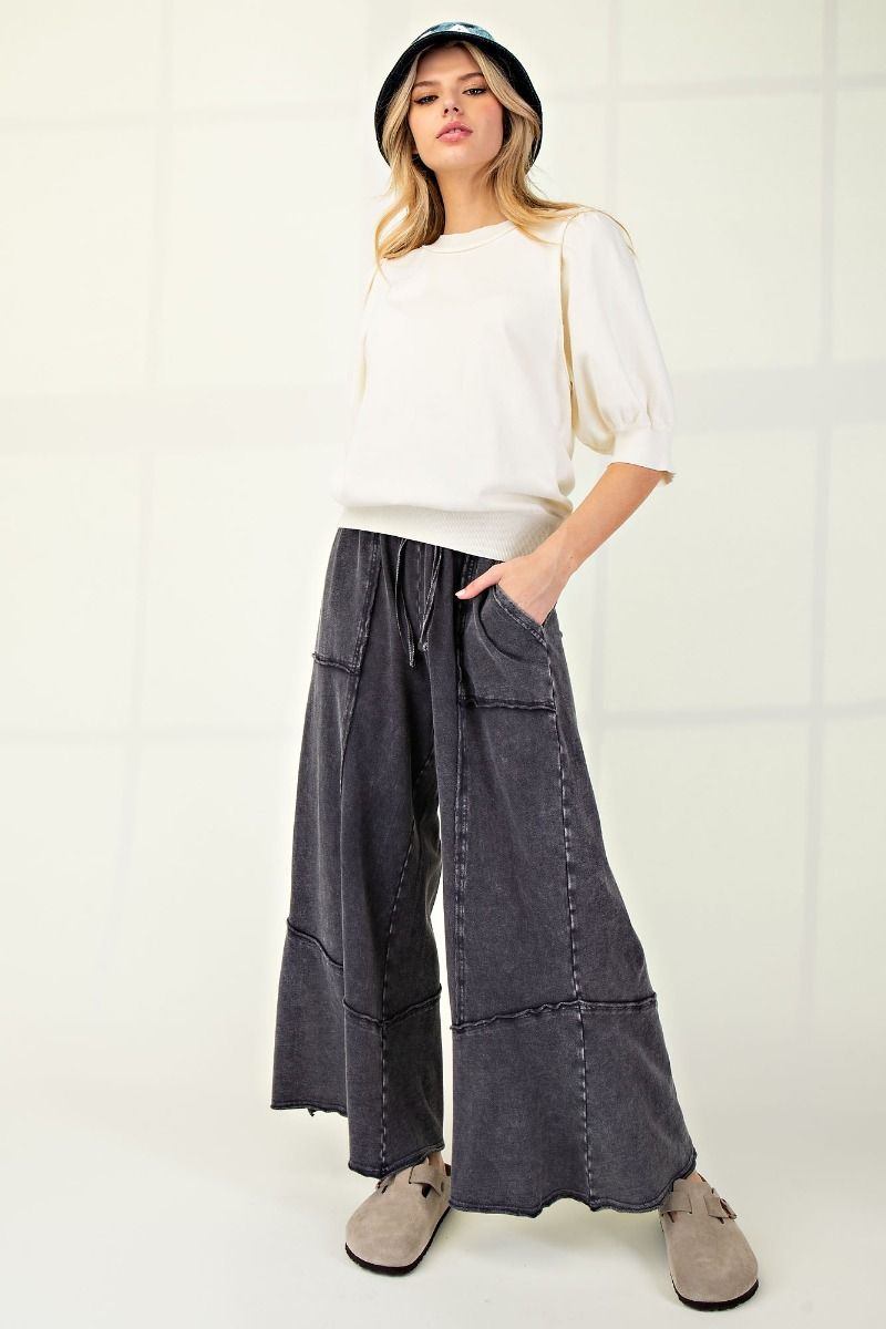 Mineral Washed Terry Knit Pants