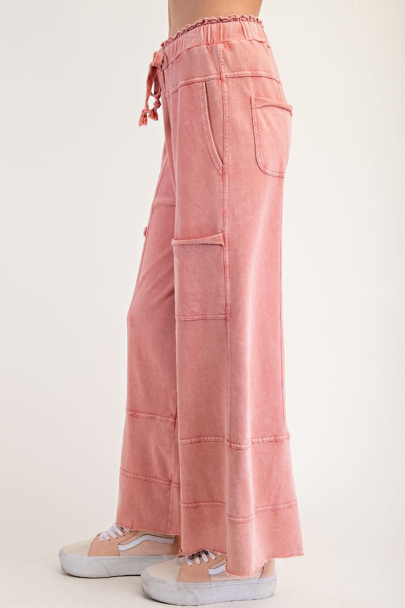 Mineral Washed Terry Knit Pants