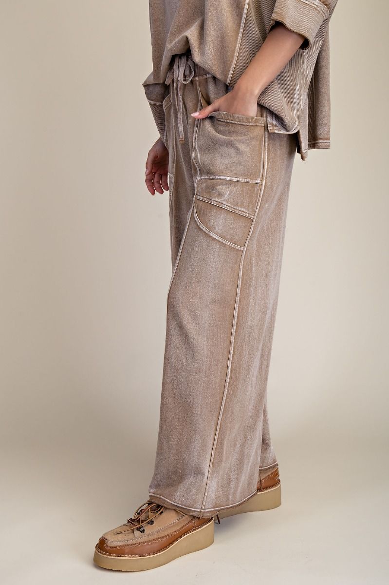 Washed Terry Knit Pants
