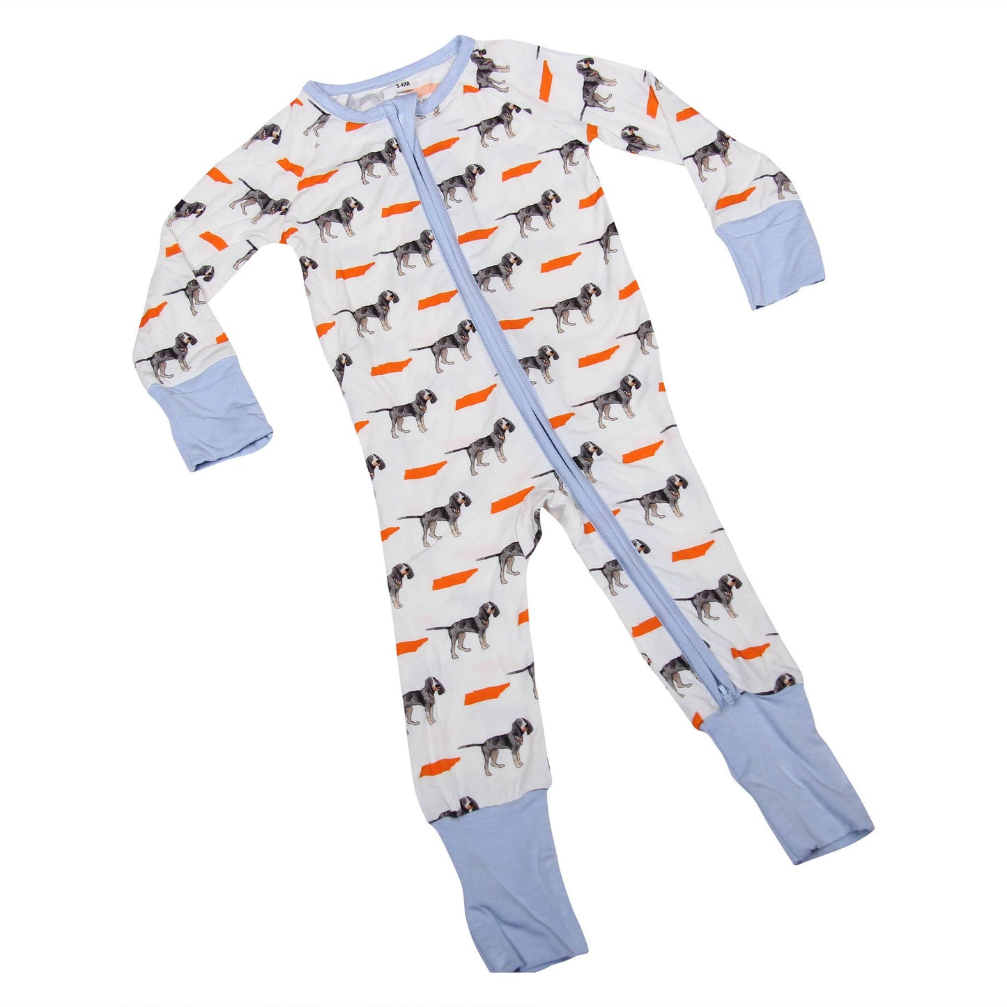 Barrel Down South - Bluetick Coonhound Tennessee Kids Unisex Pajamas: 3T