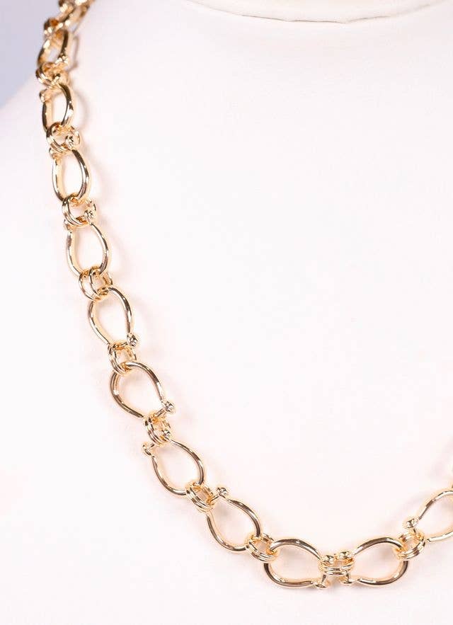Caroline Hill - Cady Link Necklace GOLD