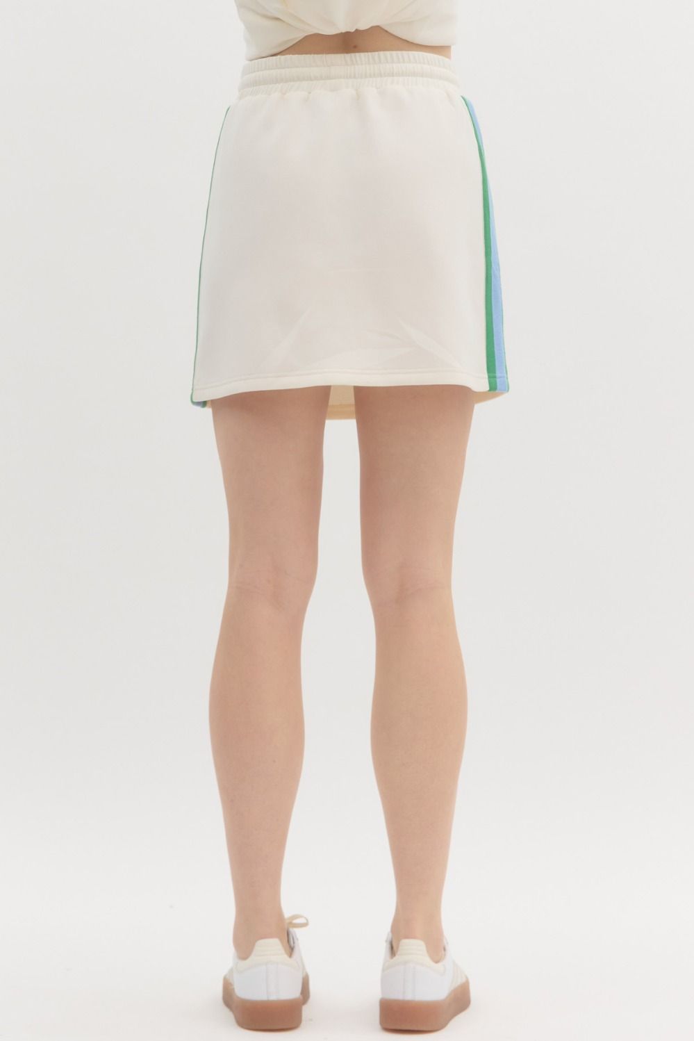 Solid jersey knit pull on skirt