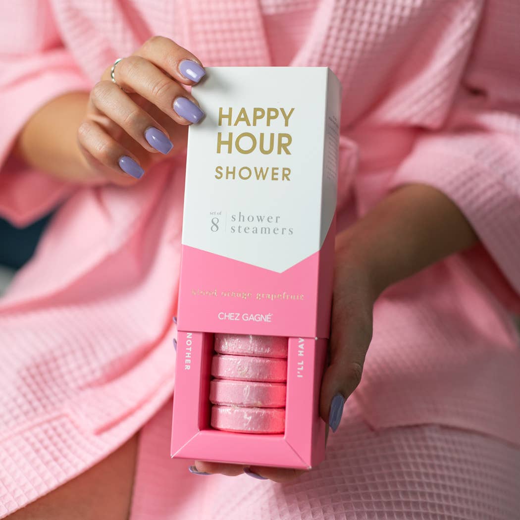 Chez Gagné - Happy Hour Shower Shower Steamers - Blood Orange Grapefruit - Set of 8 Tabs