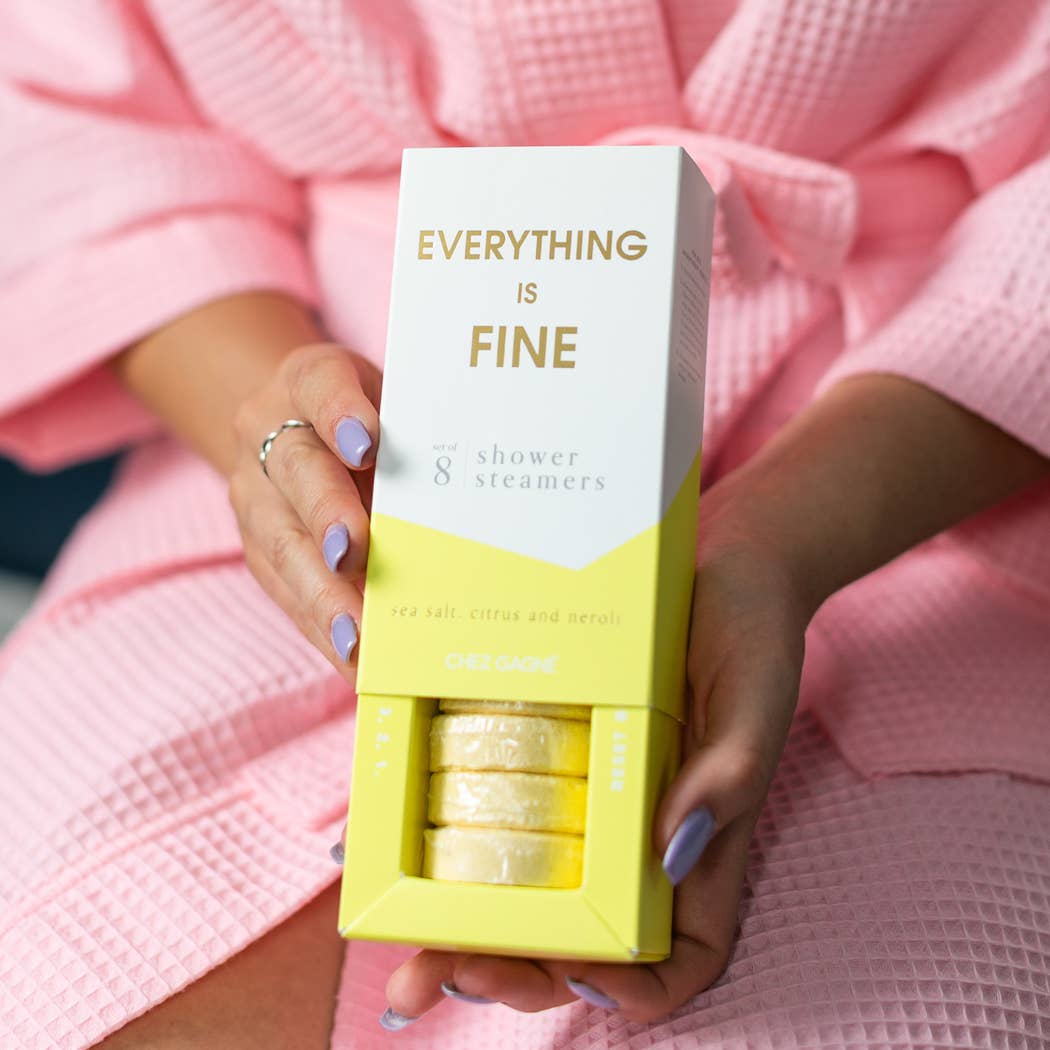 Chez Gagné - Everything is Fine Shower Steamers - Sea Salt, Citrus & Neroli - Set of 8 Tabs