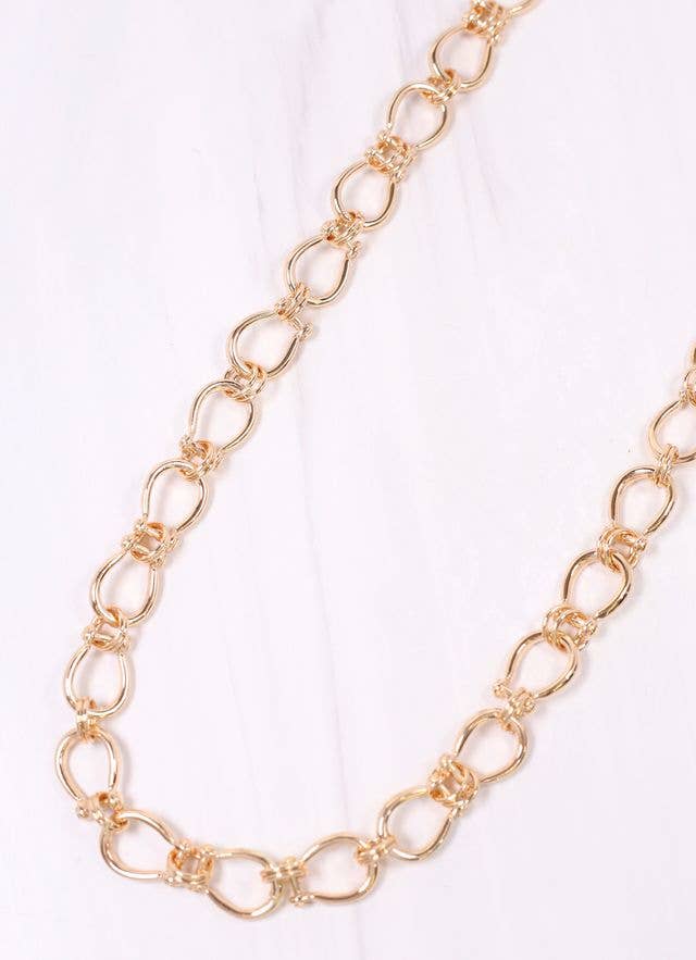 Caroline Hill - Cady Link Necklace GOLD