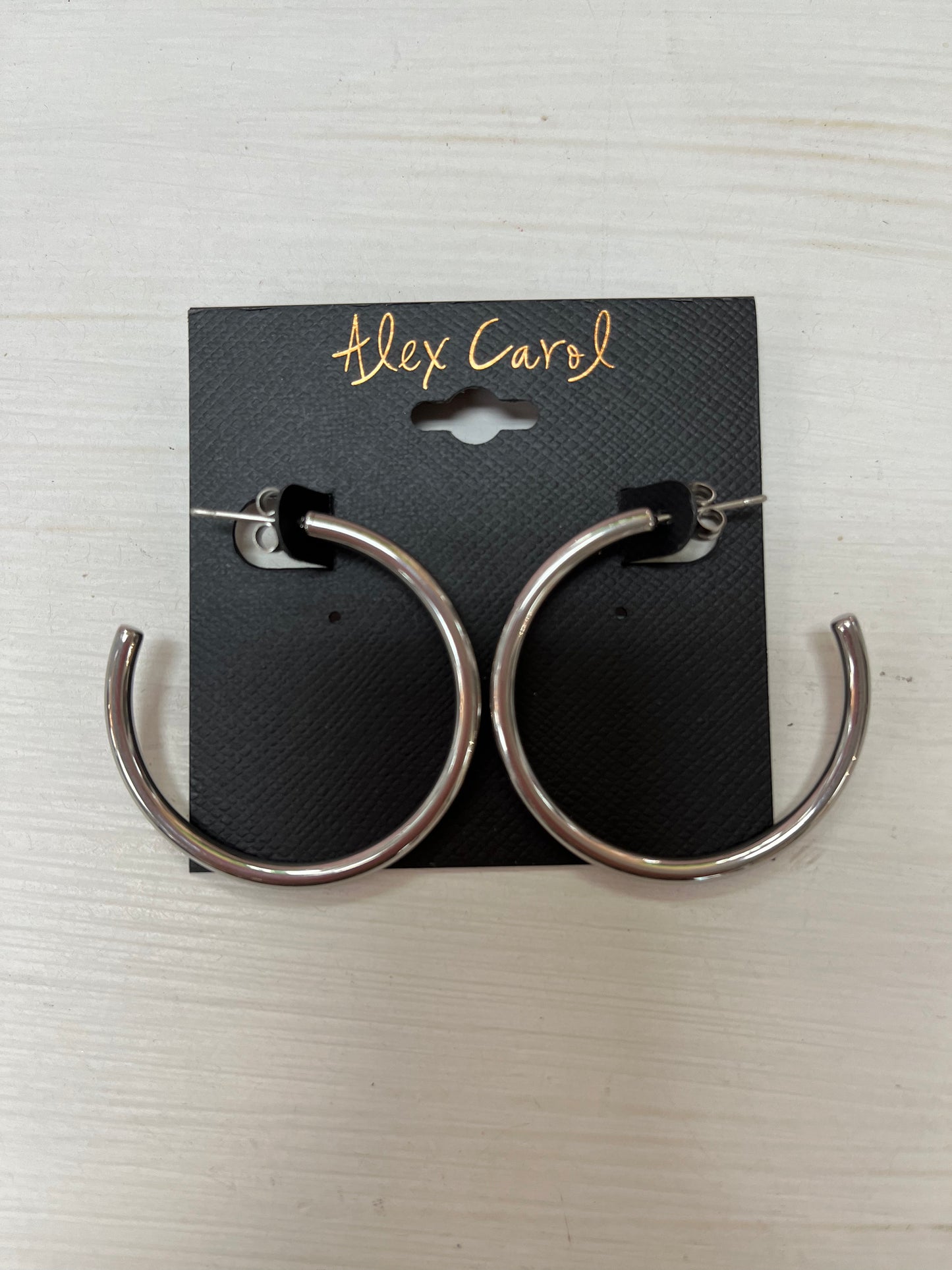 Silver Non-Tarnish Water Resistant Hoop Earrings E23141 E23133 E23125