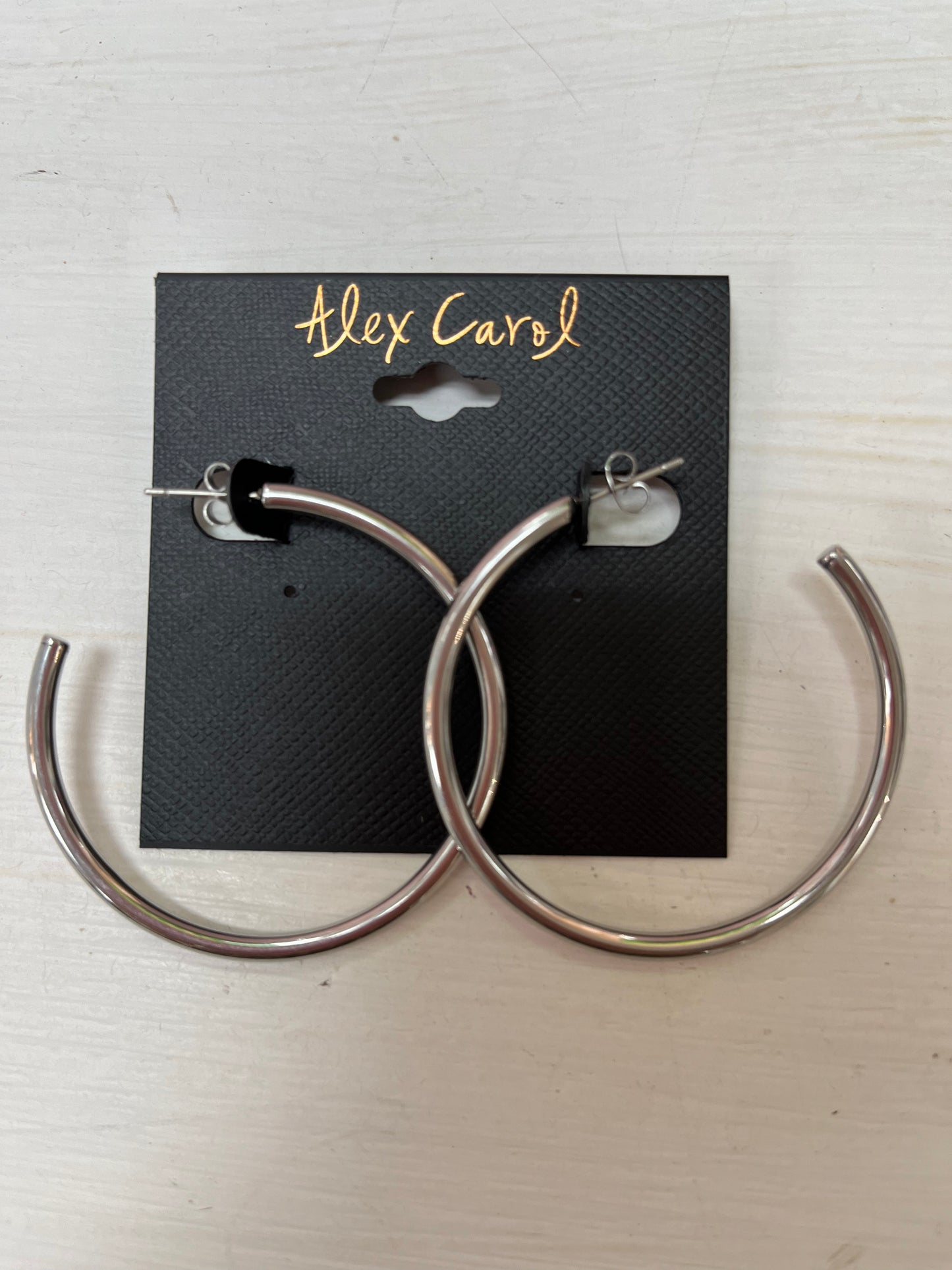 Silver Non-Tarnish Water Resistant Hoop Earrings E23141 E23133 E23125