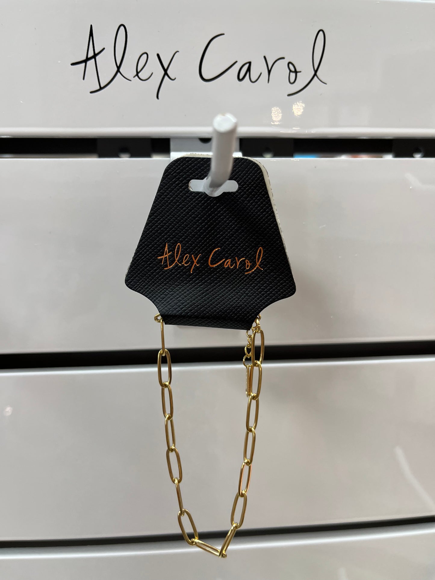 Gold Paper Clip Link Bracelet B23165