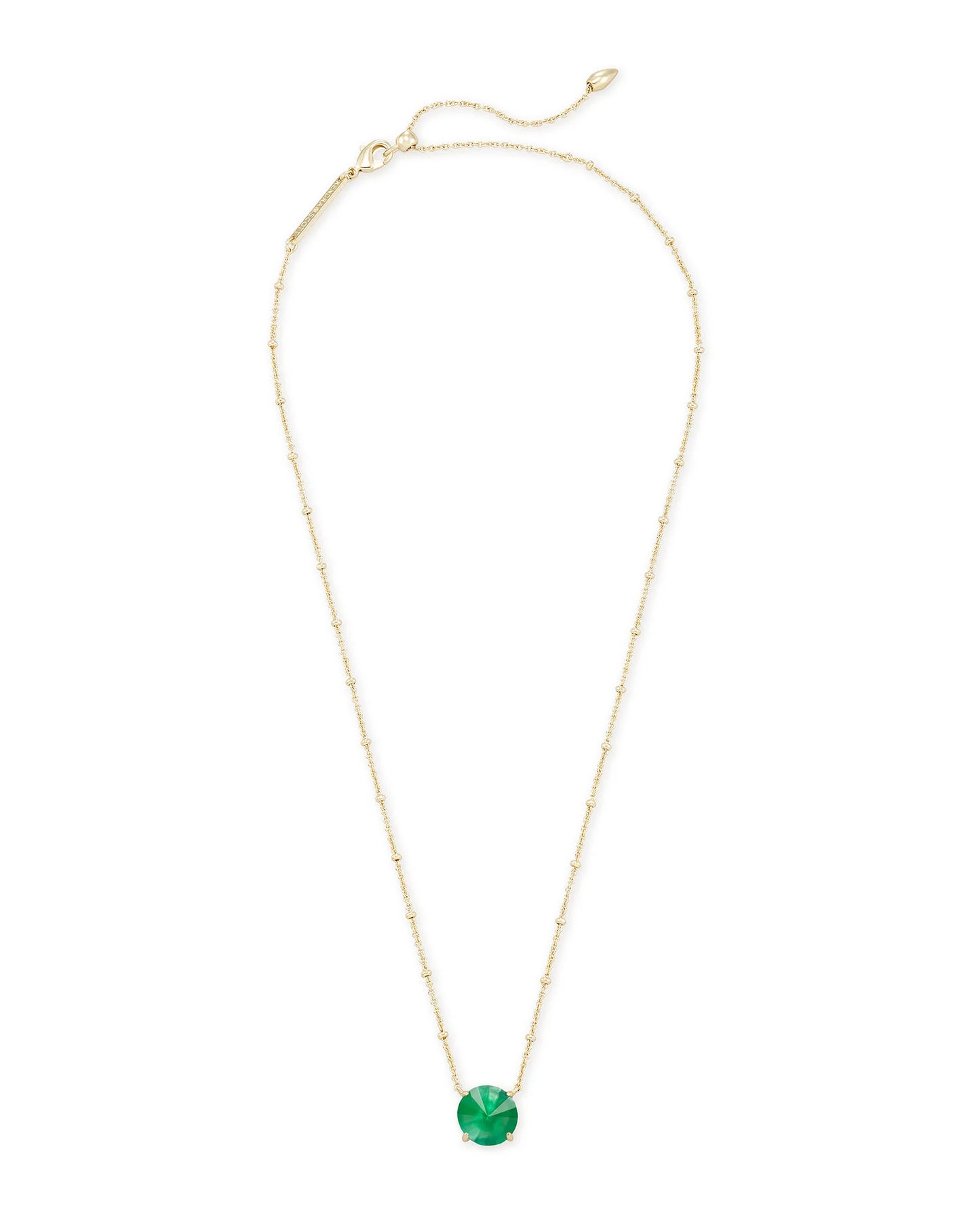 Jolie Short Pendant Gold Kelley Green