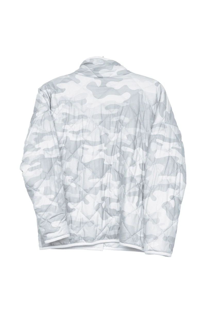 Muted Green Camo Women's Lightweight Quilted Jacket XXL
