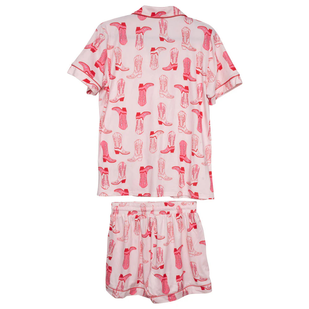 Light Pink Western Boots Pajamas for Women