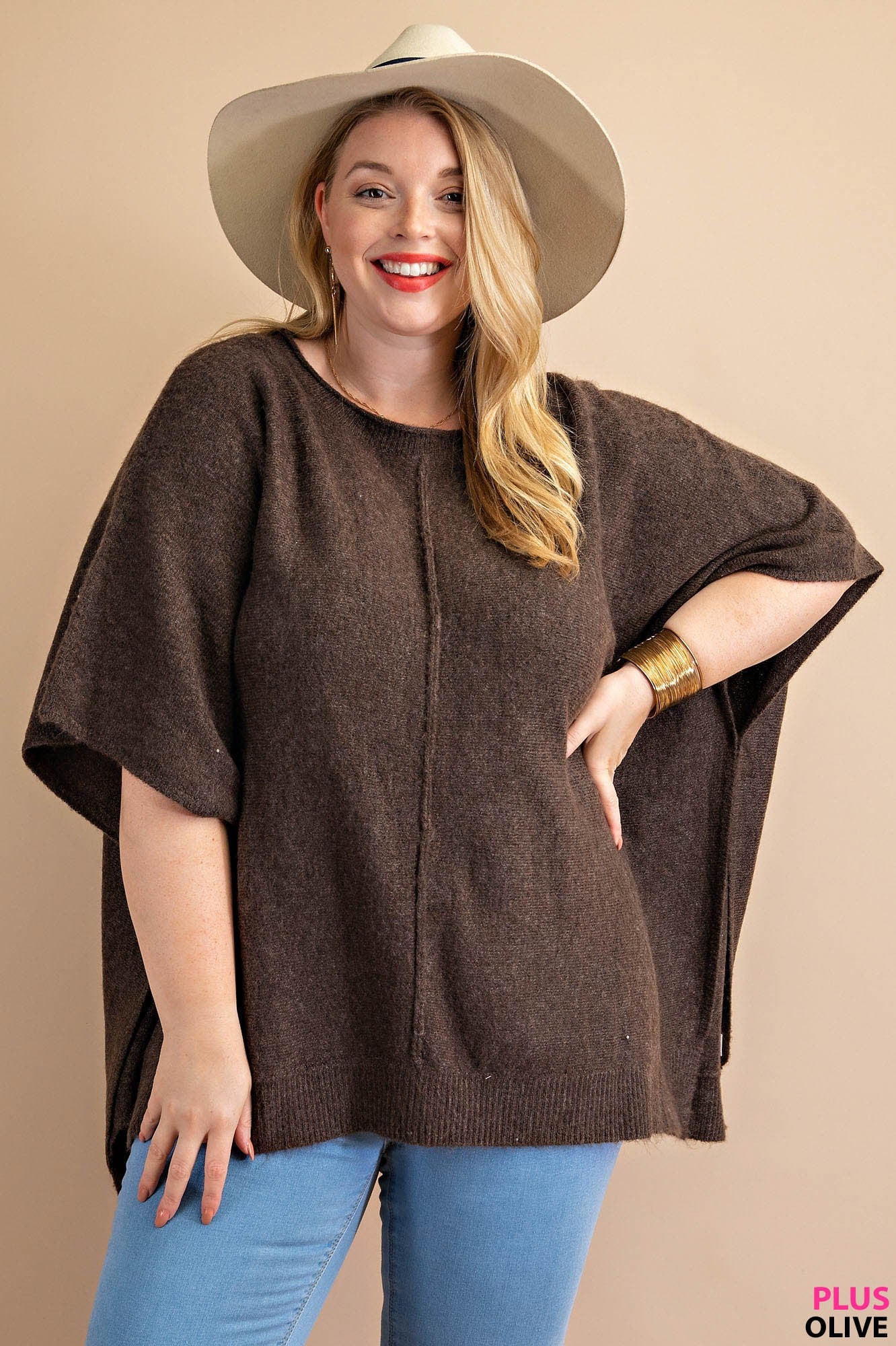 Curvy Poncho Sweater