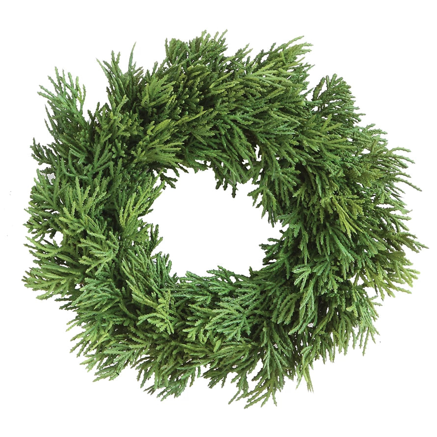 10"Faux Cedar Wreath