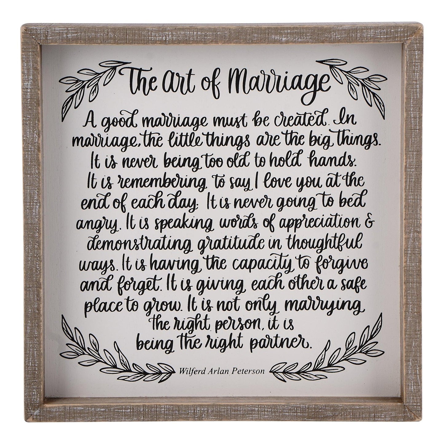 Art of Marriage Framed Board