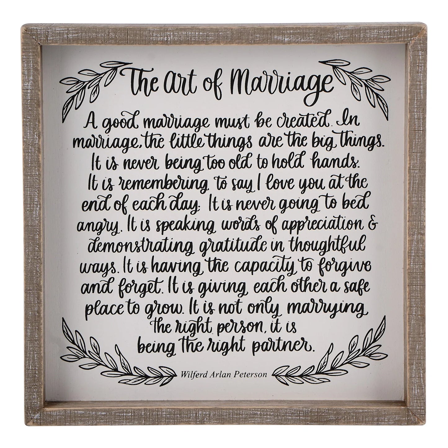 Art of Marriage Framed Board Large