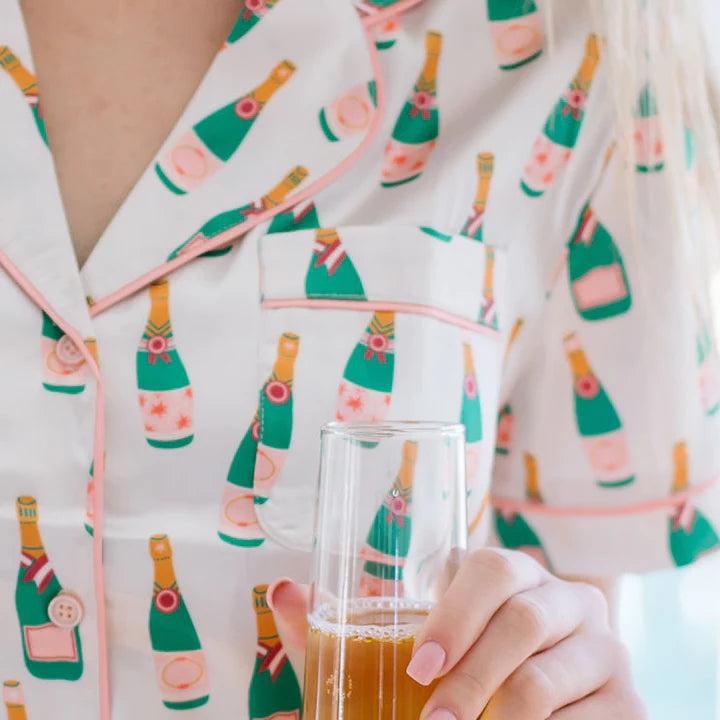 Poppin' Bottles | Charlotte Satin PJ Shorts Set