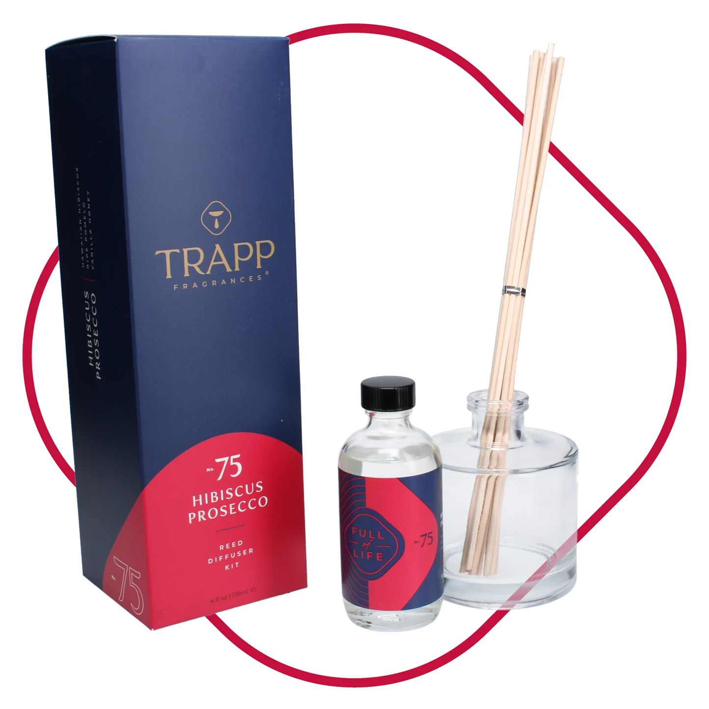 No. 75 Hibiscus Prosecco 4 oz. Reed Diffuser Refill