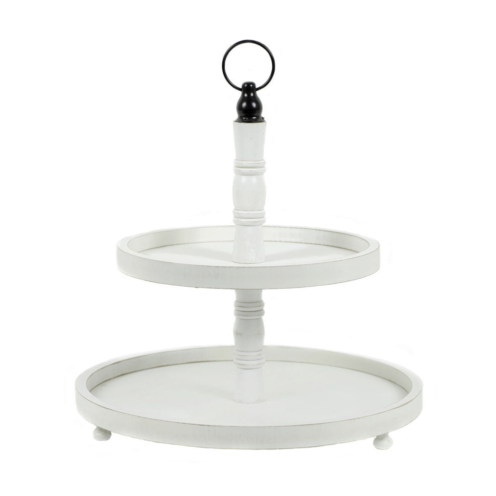 Two Tiered Wood Tray