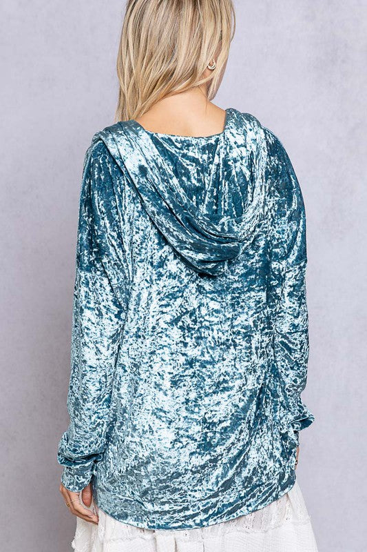 Velvet Zip up Hoodie Jacket