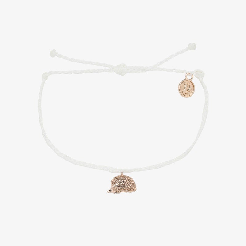 Hedgehog Charm White Bracelet