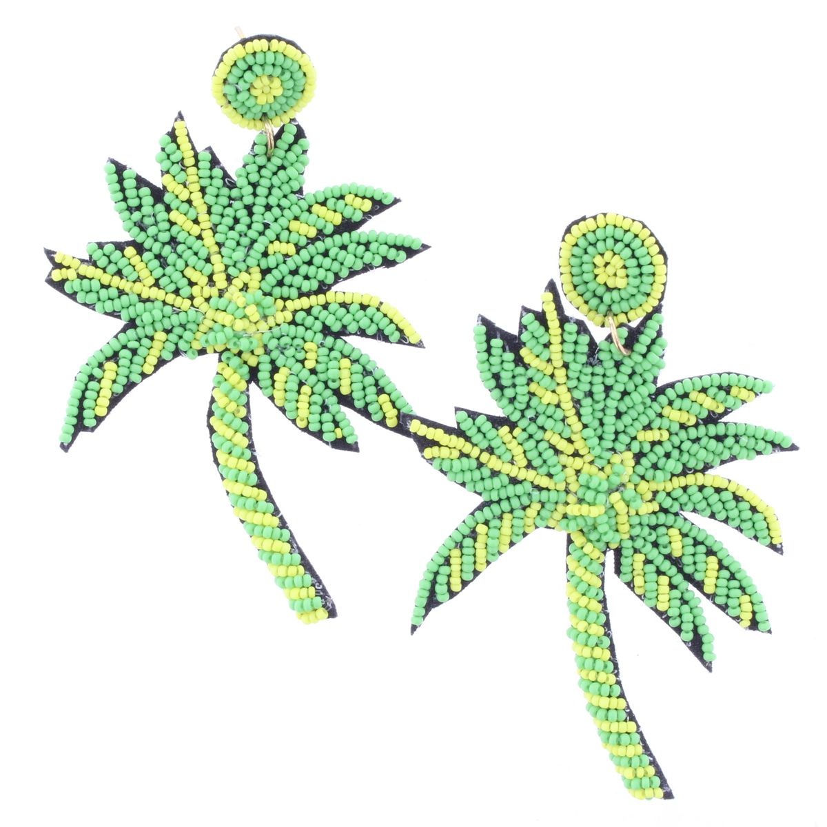 Beaded Palm Tree Earrings