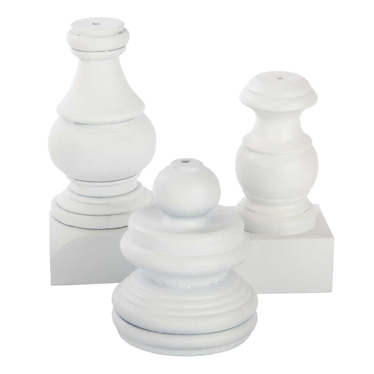 White Display Poles For Round Top Art