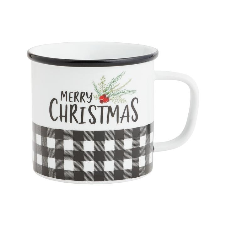Christmas Check Camp Mug