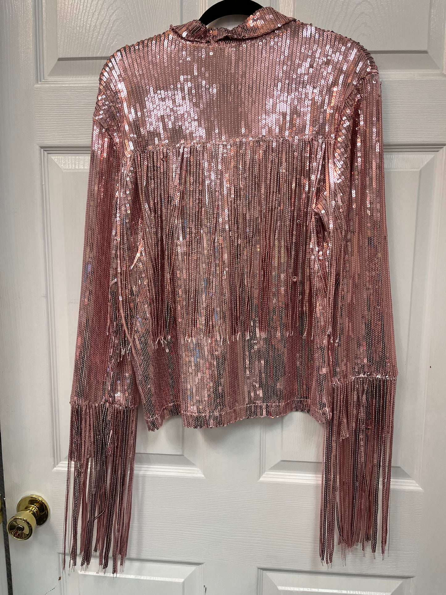 Pink Sequin Fringe Jacket