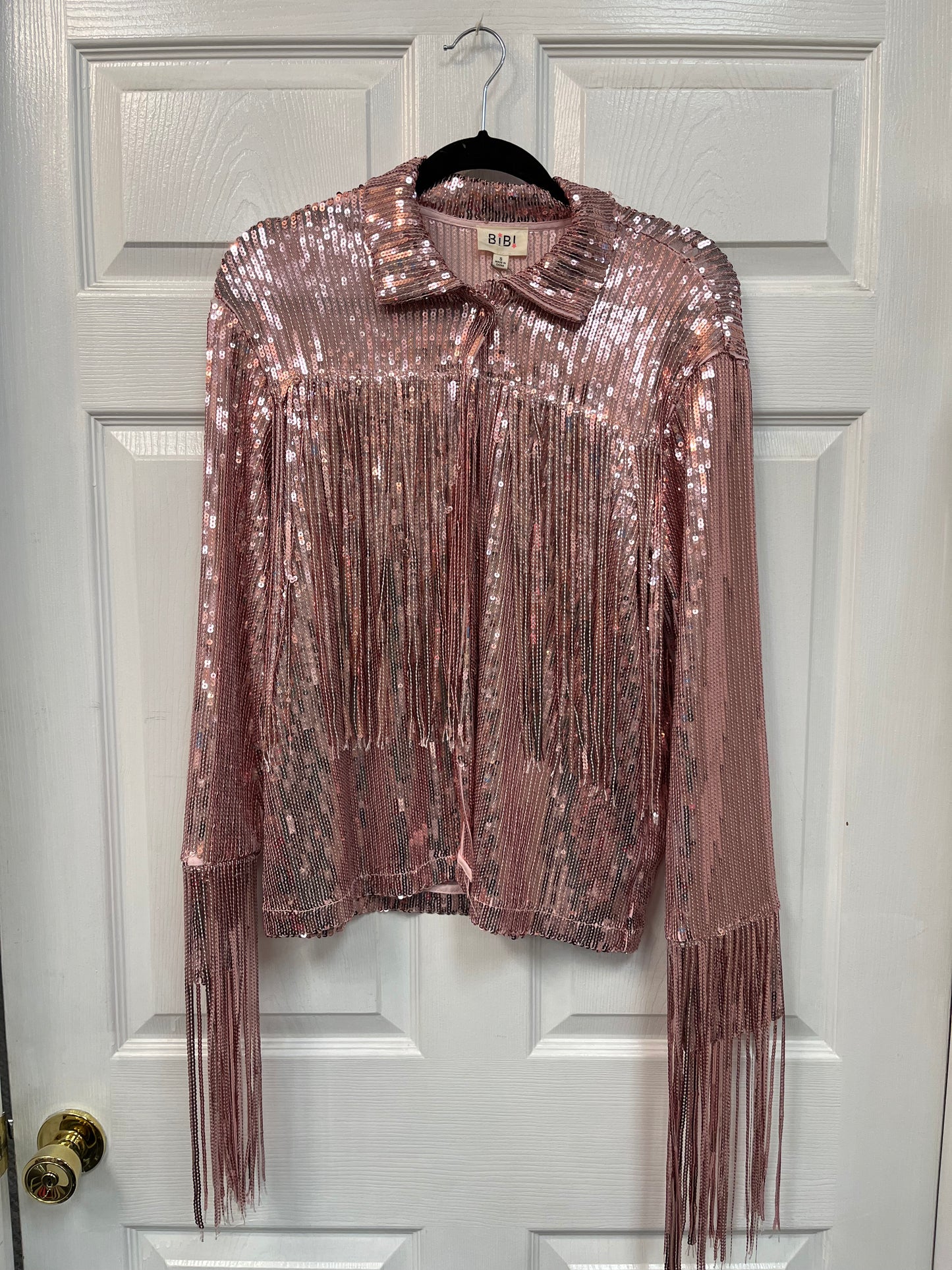 Pink Sequin Fringe Jacket